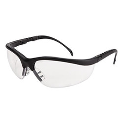 MCR™ Safety Klondike Safety Glasses, Matte Black Frame, Clear Lens KD110