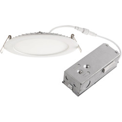 6 In. New Construction IC Rated White CCT Tunable Slim LED Downlight, 1100 Lm.