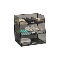 Safco® ORGANIZER,HSPTLY,3C,BK 3293BL