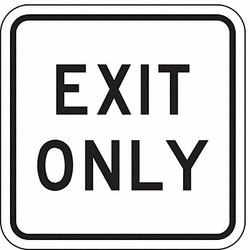 Lyle Exit Only Parking Sign,18" x 18" LR7-68-18DA
