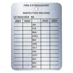 Metal 4-Year Inspection Tag