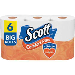 Scott Comfort Plus Toilet Paper (6 Big Rolls) 51434 Pack of 8