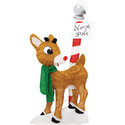 Rudolph 32 In. Incandescent Rudolph & North Pole 70508