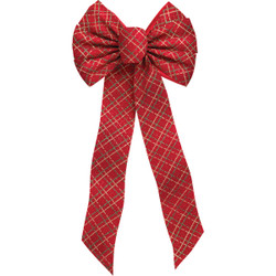 Holiday Trims 10x22 7lp Gnt Pld Bow 6061 Pack of 24