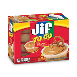 Jif To Go® Spreads, Creamy Peanut Butter, 1.5 Oz Cup, 8/box 5150024136