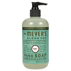 Mrs. Meyer\\'s® Clean Day Liquid Hand Soap, Basil, 12.5 Oz, 6/carton 651344
