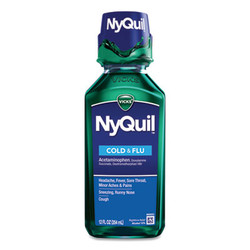 Vicks® Nyquil Cold And Flu Nighttime Liquid, 12 Oz Bottle, 12/carton 01426