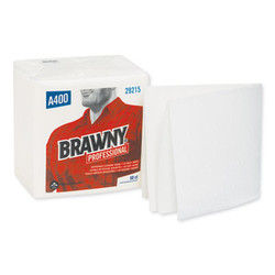 Brawny Professional All Purpose Wipers, 13 X 13, White, 50/Pack, 16/Carton 29215