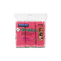 WypAll® CLOTH,MICROFBR,4PK6/CT,RD 83980
