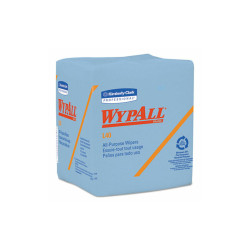 WypAll® L40 Wiper, 1/4 Fold, Blue, 12.5 x 12, 56/Box, 12 Boxes/Carton 5776