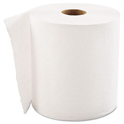 GEN Hardwound Roll Towels, 1-Ply, 8" x 600 ft, White, 12 Rolls/Carton GENHWTWHI