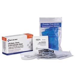 First Aid Only™ Cpr Mask With Gloves And Wipes, 2 Gloves, 2 Wipes 21-008-001