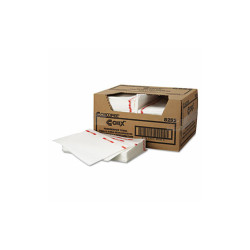 Chix® Food Service Towels, Cotton, 13 x 21, White/Red, 150/Carton CHI 8252