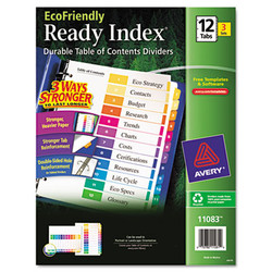 Avery® INDEX,RI12TAB,TOCRCY3,AST 11083