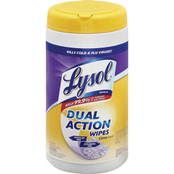 Lysol Dual Action Disinfecting Wipes (75-Count) 1920081700 Pack of 6