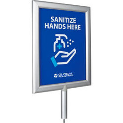 Global Industrial Perfex Frame for Sanitizer Dispenser Stand w/Sanitize Hands He