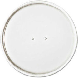 Dart Paper Lids for 16 Oz. Food Containers White Vented 3.9"" Dia 25/Bag 20 Bags