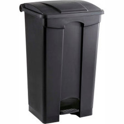 Safco Plastic Step-On Receptacle- 23 Gallon Black - 9923BL