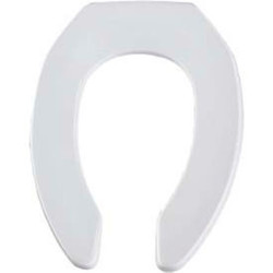 Bemis Heavy Duty Open Front Commercial Seat STA-TITE Hinges Elongated Style Whit