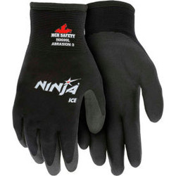 MCR Safety N9690M Ninja Ice Gloves Arcylic Terry Inner Black Medium 1 Pair