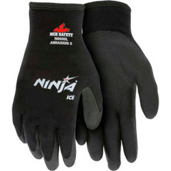 MCR Safety N9690XL Ninja Ice Gloves Arcylic Terry Inner Black X-Large 1 Pair