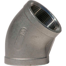 1 In. 304 Stainless Steel 45 Degree Elbow - FNPT - Class 150 - 300 PSI - Import