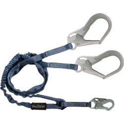 FallTech 8259Y3 Internal 6' Shock Absorbing Lanyard with 1 Snap Hook and 2 Rebar