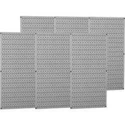 Wall Control Industrial Metal Pegboard Gray 96"" X 32"" X 3/4""