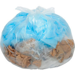 Global Industrial Heavy Duty Clear Trash Bags - 45-55 Gal 1.5 Mil 100 Bags/Case