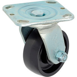 Global Industrial Heavy Duty Swivel Plate Caster 4"" Molded Plastic Wheel 420 Lb