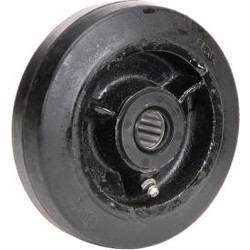 Global Industrial 5"" x 1-1/2"" Mold-On Rubber Wheel - Axle Size 3/4""