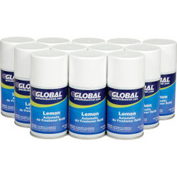 Global Industrial Automatic Air Freshener Refills Lemon 7 oz. Can - 12 Refills/C