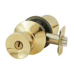 Schlage Bell Polished Brass Entry Door Knob  F51VBEL505