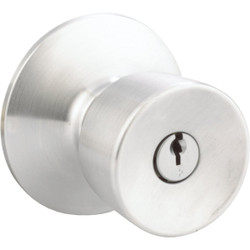 Schlage Bell Satin Chrome Entry Door Knob  F51VBEL626