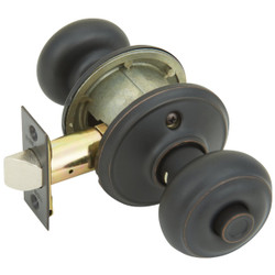 Schlage Georgian Aged Bronze Bed & Bath Door Knob F40VGEO716