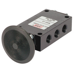 Aro Manual Air Control Valve, Button, Black 5040-12