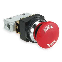 Aro Manual Air Control Valve, Button, Red M291HS-15