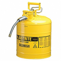 Justrite Type II Safety Can,Yellow,17-1/2 In. H 7250220