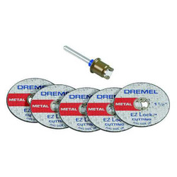 Dremel Cutting Wheel Kit,1 1/2 in Dia,Mounted EZ406-02