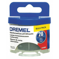 Dremel Cut-off Wheel,1 1/4 in Dia,PK20 426B