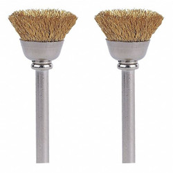 Dremel RotaryToolBrush,Dia:1/2",Brass,PK2 536-02