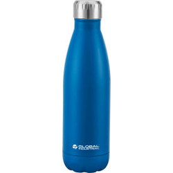 Global Industrial Double Wall Stainless Water Bottle Blue 17 Oz.