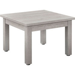 Interion Wood End Table - 24"" x 24"" - Gray