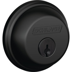 Schlage Matte Black Single Cylinder Deadbolt B60NG622