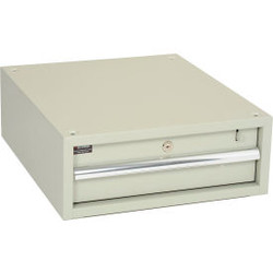 Global Industrial Stacking Steel Drawer W/ Cylinder Lock 17-1/4""W x 20""D Tan