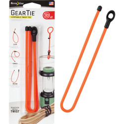 Gear Tie 12 In. Loopable Twist Tie - Bright Orange (2-Pack) GLS12-31-2R3