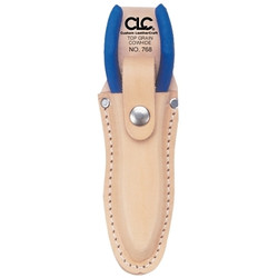 Plier/Tool Holder, 1 Compartment, Molded Top Grain Leather, Tan, For Tools Up to 10 in L, Snap-Closure Securing Strap