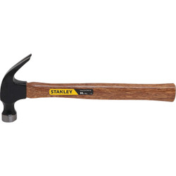 Stanley 16 Oz. Smooth-Face Curved Claw Hammer with Hickory Handle 51-616