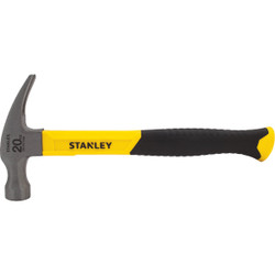 Stanley 20 Oz. Smooth-Face Rip Claw Hammer with Fiberglass Handle STHT51304