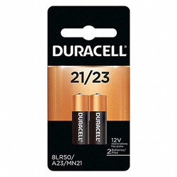 Duracell Battery,Alkaline,Size 21/23,12VDC,PK2 MN21